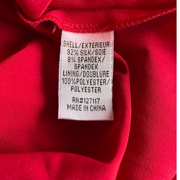 Badgley Mischka Strapless Red Silk Ruched Sides Formal Prom Gown NWT 8 - Picture 11 of 14